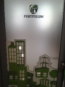 Portfolium - polep na dveře - 